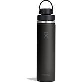 Hydro Flask Water Bottle - Insulated Stainless Steel - Wide Mouth Flex Chug Lid, Non Spill, Leakproof in 24 Oz Tonal Black