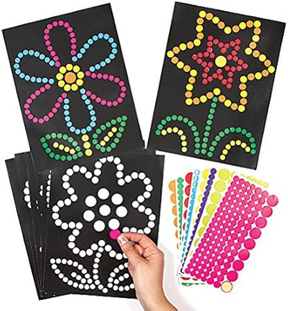 Amazon フラワー ドットシール アート 16シート 母の日の手作りカードや子供達の工作に デコレーション 通販