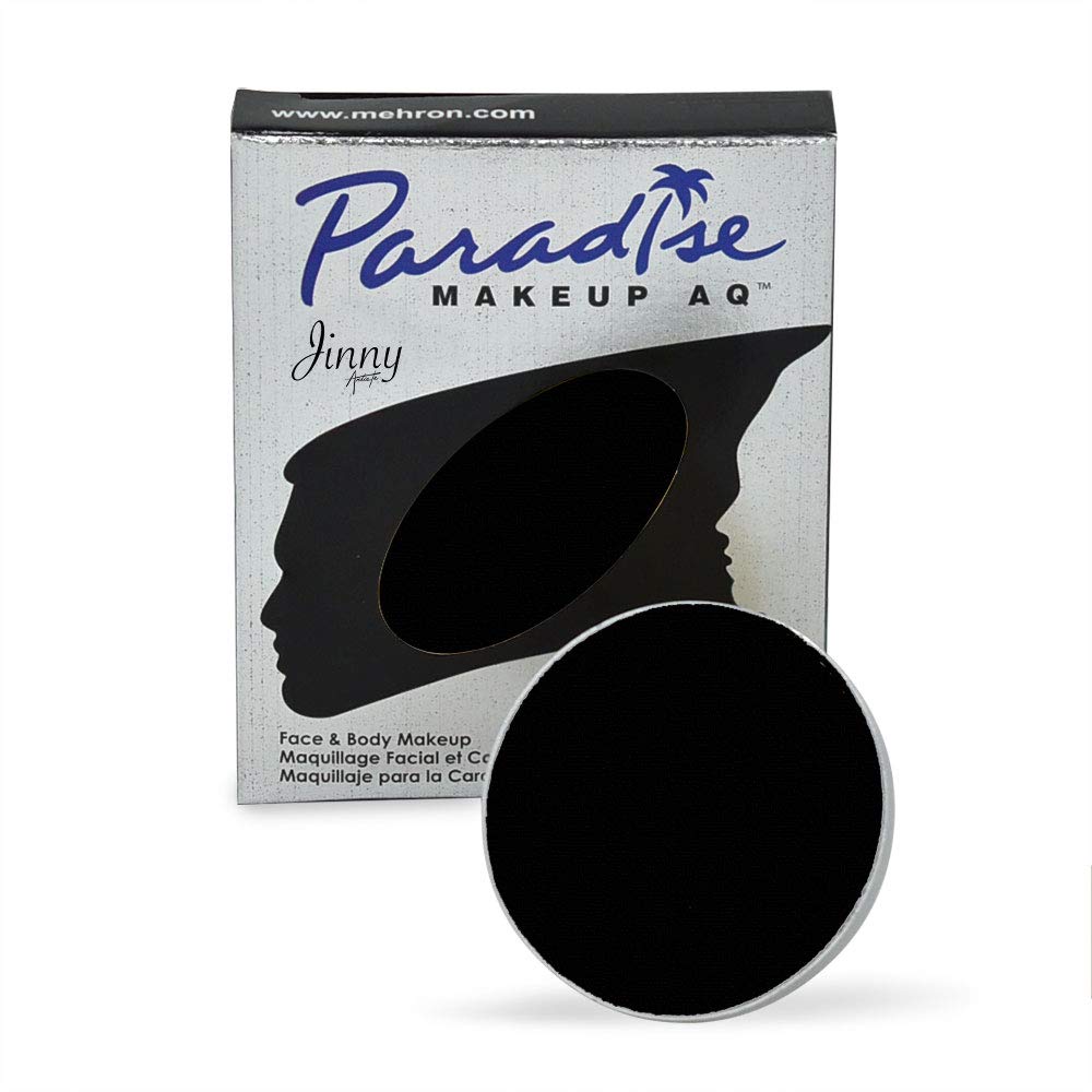 Mehron Makeup Paradise Makeup AQ Refill (.25 oz) (BLACK) : Childrens Play Makeup : Beauty