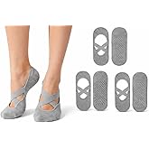 Melankoli Girls Socks 6-8 Years Old Grip Socks Pilates Yoga Dance Barre Ballet Non Slip Crew