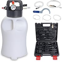 Transmission Fluid Pump Pneumatic Extractor and Dispenser Tool Kit, 8L ATF Fill and Evacuator Oil Can Set with 15PCS ATF Adap