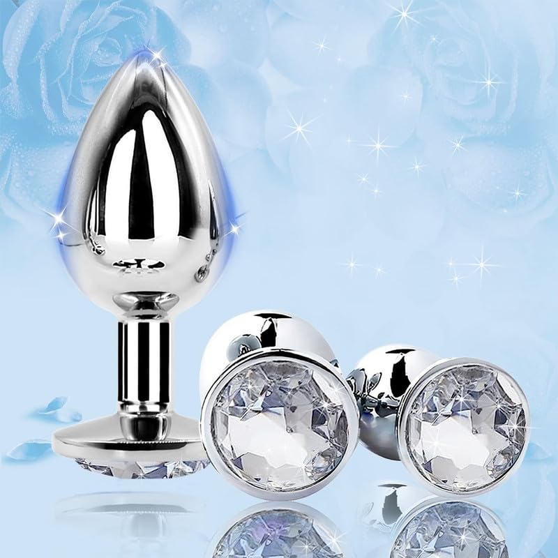 3pcs Stainless Steel Hip Circular Trainers with Different Colored Diamonds & Metal photo 6