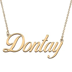 HUAN XUN Customized Custom Simple Any Name Necklace