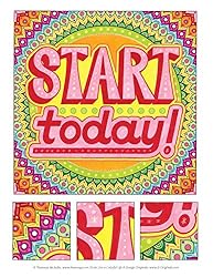 Live a Colorful Life Coloring Book: 40 Images to