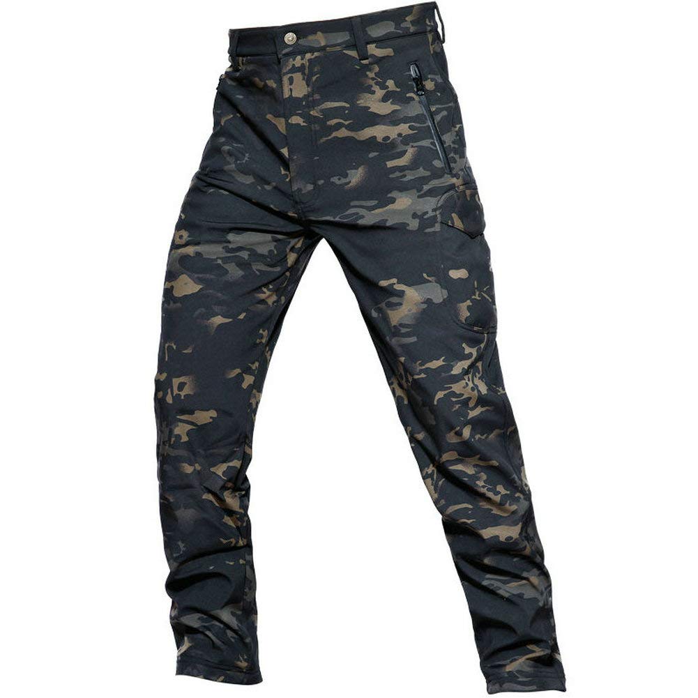 ANTARCTICA Men's Winter Fleece Lined Softshell Tactical Pants for Ski Snowboard with Multi Pockets