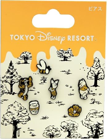 Amazon ピアス 6個 セット プーさん クラシカル ピグレット 他 くまのプーさん ディズニー ピアス 可愛い アクセ サリー リゾート 限定 Pooh イヤリング おもちゃ