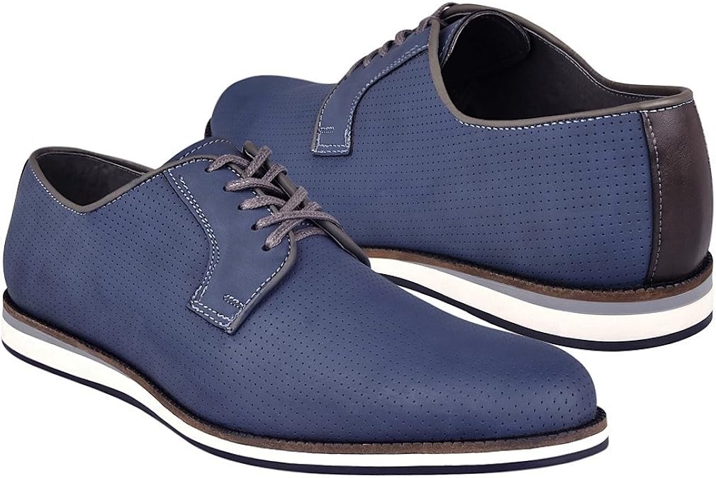 STYLO Casual Shoes 1611PS Suede Blue Grey