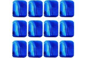 QLXHBOT 12PCS Rubber Fishing Reel Handle Grip Sleeve Non-Slip Baitcaster Knob Covers for Casting or Spinning Reel (Blue)