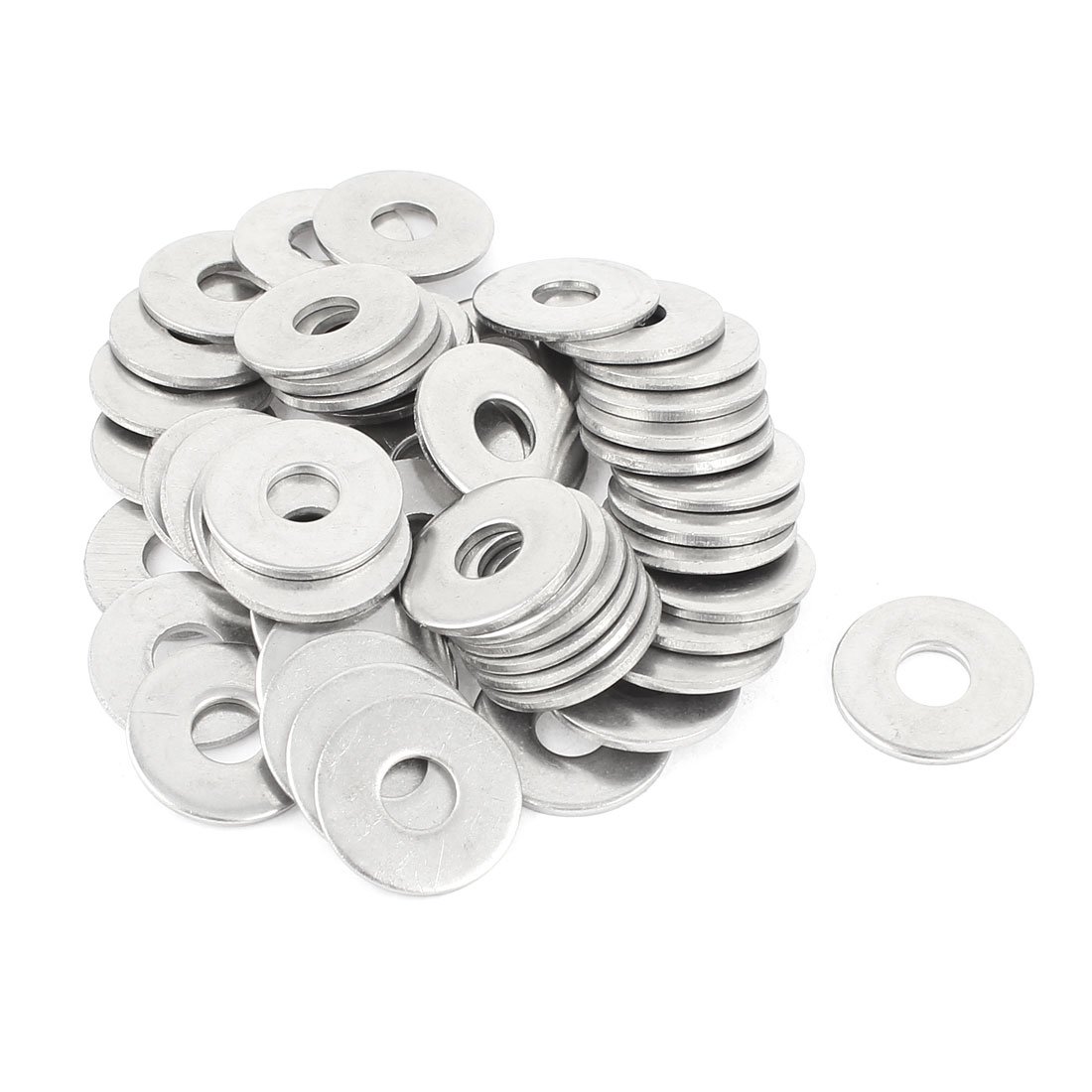 Sourcingmap Round Spacers Fasteners Metal Washers 8mmx23mmx1.9mm 50 Pcs