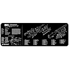 TekMat SKS Cleaning Mat/12 x 36 Thick, Durable, Waterproof/Long Gun Cleaning Mat with Parts Diagram and Instructions/Armorers Bench Mat/Black