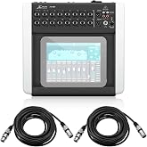 Behringer X Air X18 18-Channel 12-Bus Digital Mixer for iPad/Android Tablet with 2x H&amp;A XLR M to F Professional Microphone Cable - 25'
