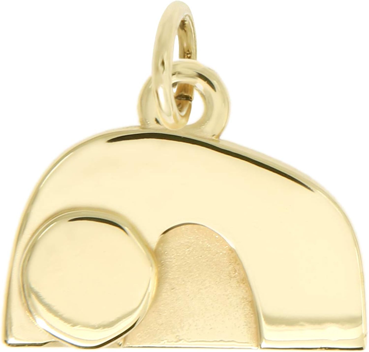 LGU 14Kt Yellow Gold Polished Plain Empty Tomb Charm Pendant Jewelry