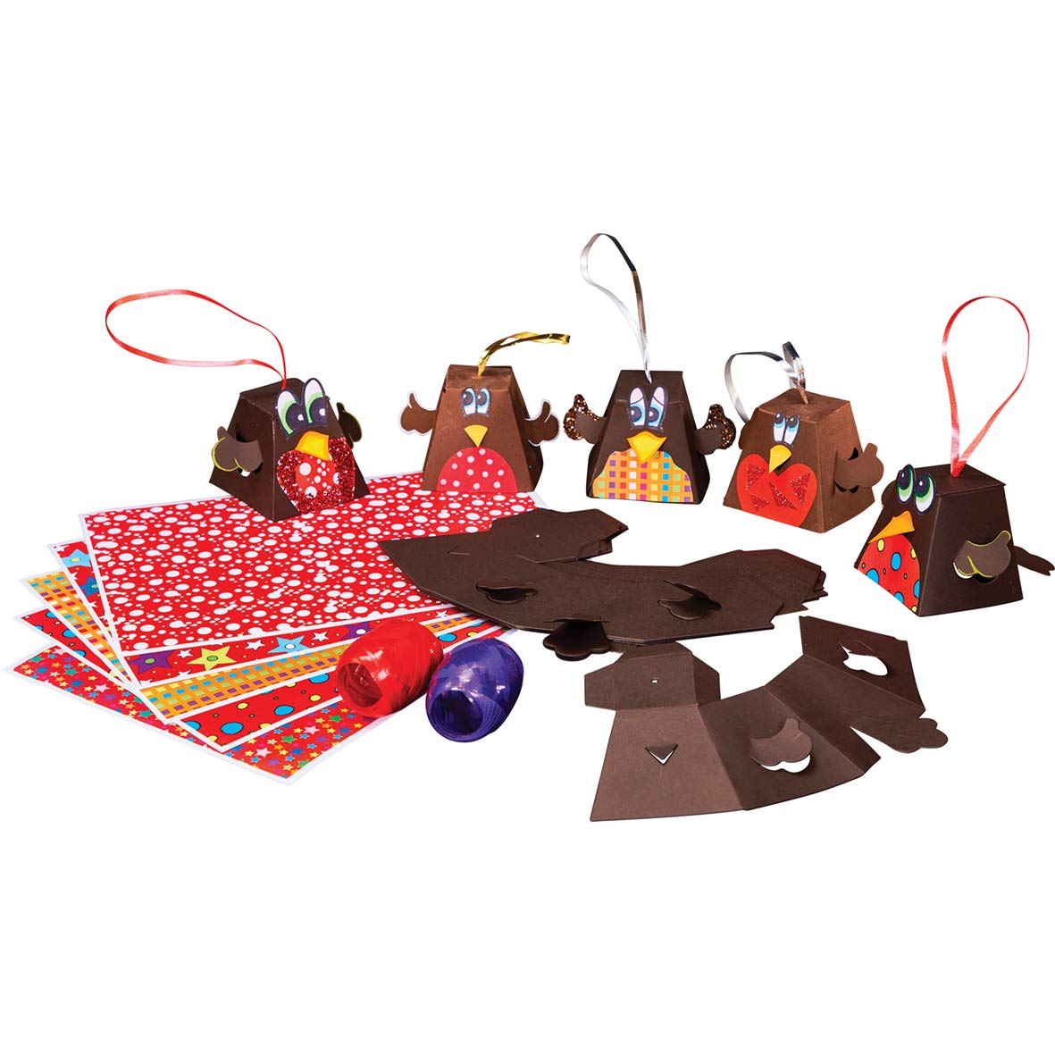 Springboard 10378 Robin Christmas Tree Decoration Craft Activity (Pack of 30)