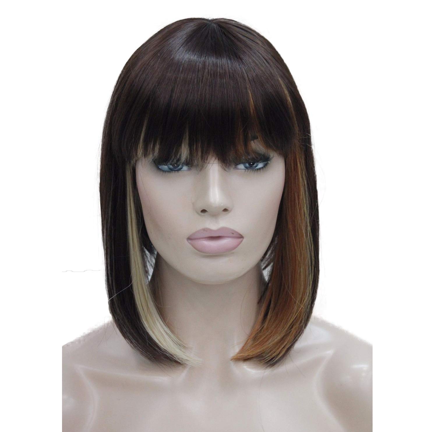 Lydell 10" Short Bob Wigs No Part Full Synthetic Hair Wig (AB01)