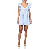 Speechless Womens Flutter Sleeve Fit and Flare Babydoll Dress