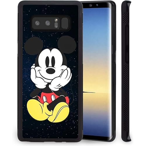 DISNEY COLLECTION Tire Phone Case Compatible with Samsung Galaxy Note 8 (6.3 inch) Smile Mickey Skid Shock Proof Protective Note 8 Cover