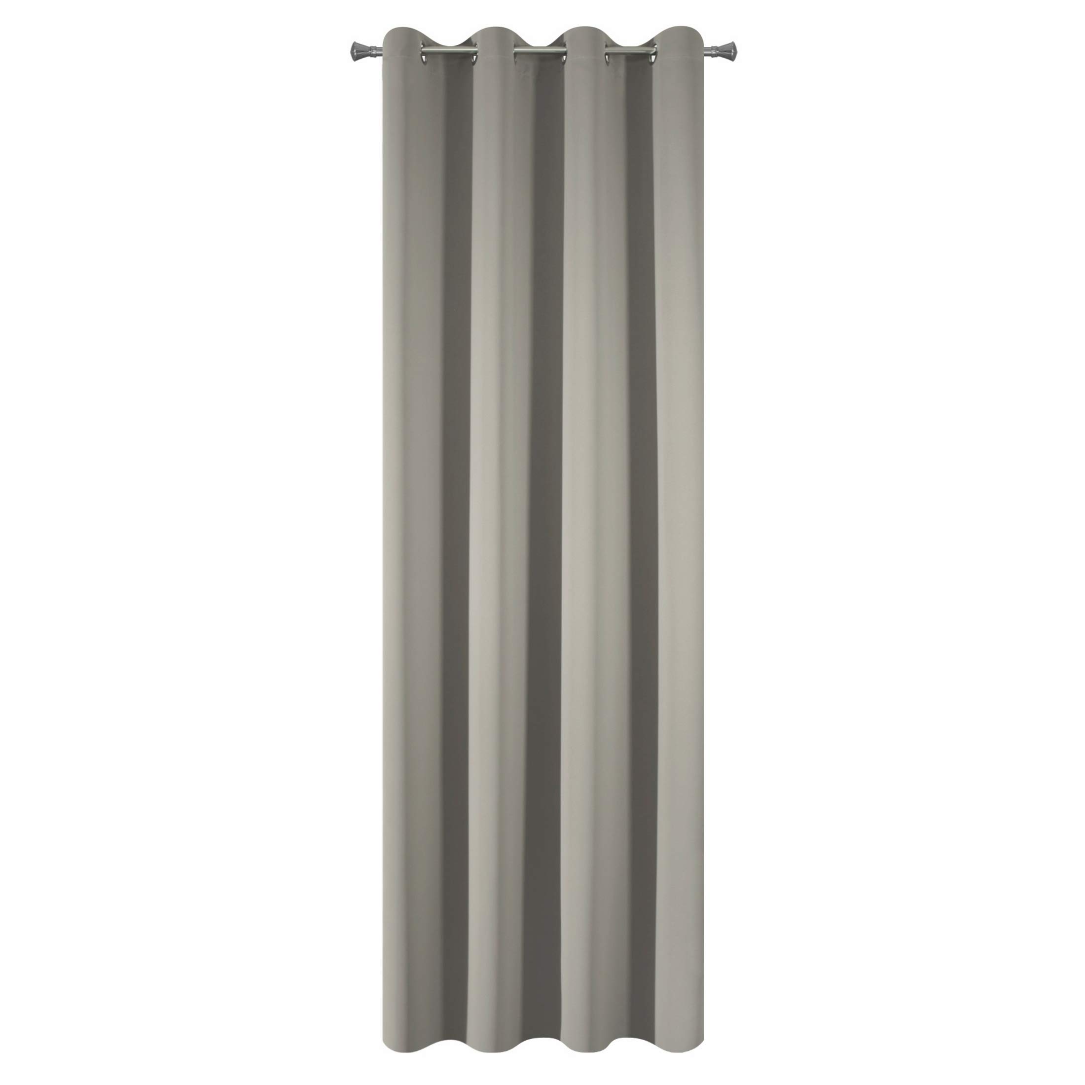 Eurofirany Blackout Light Insulating Blackout Patterned Curtains 8 Eyelets Elegant Smooth Plain Soft Living Room Bedroom Lounge, Cappuccino, 135 x 250 cm