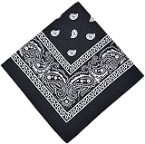 Aomig Bandana Head Scarf Men Women Cowboy Paisley Print Multi Purpose 73x36cm