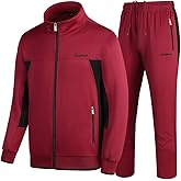 Guanzizai Men's Casual Tracksuit Long Sleeve Sweatsuit Athletic Set Full Zip Running Jogging Sports Jacket and Pants