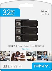 PNY 32GB Attaché 4 USB 2.0 Flash Drive 3-Pack