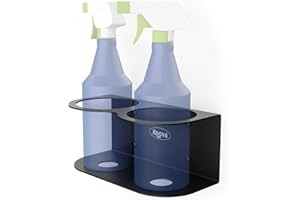 Koova 2 All-Purpose Spray Bottle Holder | Easy Install Wall Mount Hardware Included | Heavy-Duty Powder Coated Steel Storage Rack for Garage And Home | Craft Workspace Paint Bottle Organizer USA Made