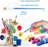 Anezus 50 Pcs Small Flat Paint Brushes for Kids Craft Detail Painting view 4