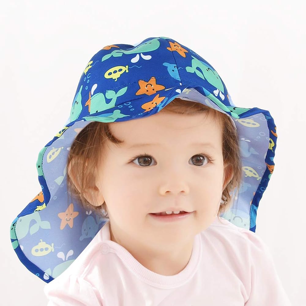 baby sun hat with back flap