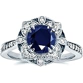 Viyuroyk 925 Sterling Silver Sparkling Sapphire Cubic Zirconia Rings Diamond Rings for Women Jewelry Findings Earring Backs Findings
