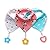 Baby Bandana Drool Bibs 3-Pack and Teething Toys 3-Pack Made with 100% Organic Cotton, Super Absorbent and Soft Unisex (Vuminbox) (Pink)