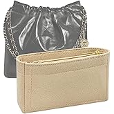 Lckaey Purse Organizer Insert for Chanel bag organizer insert reissue handbag with Side Zipper Pocket 2001Khaki -M