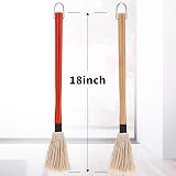 Yizerel 2 Pack 18 Inch Grill Basting Mop with Wooden Handles & 2 Replacement view 2