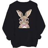 Retro Easter Bunny Sweatshirt Coquette Bow Bunny Ears Sweatshirt Easter Shirts for Women