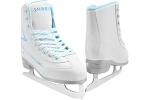 SMOOJOY Womens Ice Skates, Figure Skates with Air Cushion, Recreational Soft Beginner Figure Ice Skates for Youth Girls Boys