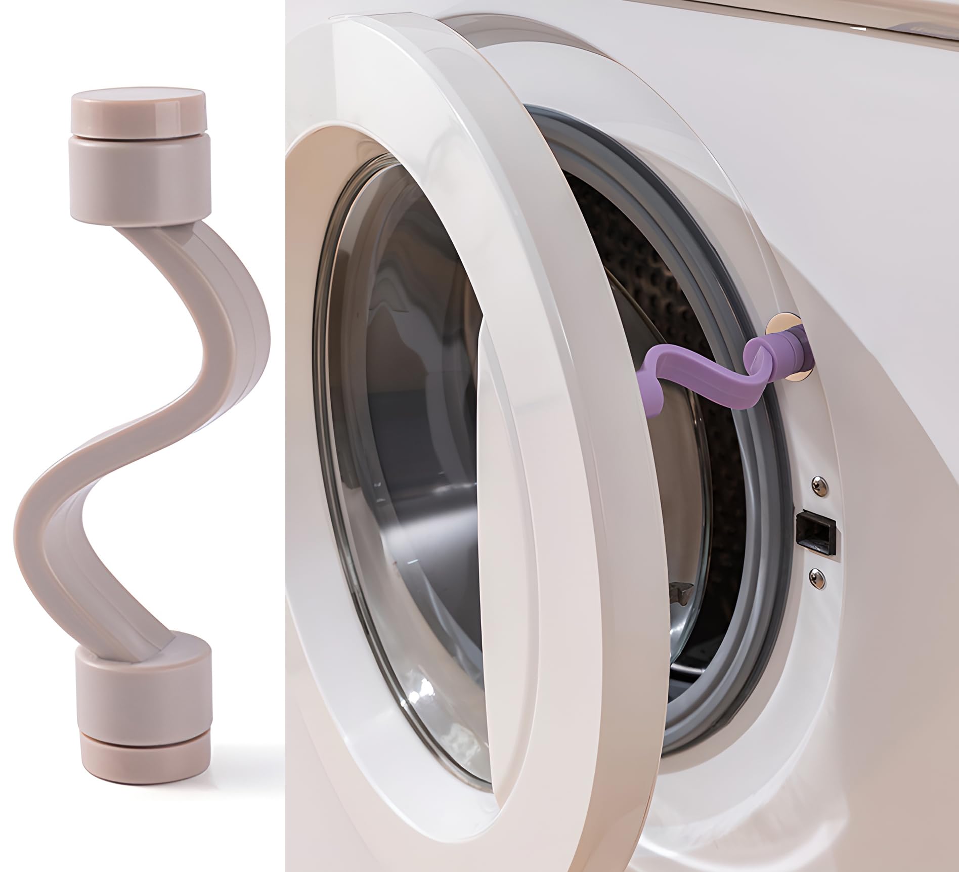 Photo 1 of LamChyar Front Load Washer Door Prop, Washing Machine Door Prop Open, Washer Door Prop Magnetic, Keep Washer Door Open and Dry (grey)