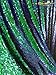 3 Feet 1 Yard Mermaid Flip Up Sequin Reversible Sparkly Stretch Fabric Sold by The Yard for Dress/Decor/Clothing (#24 Green&Black)