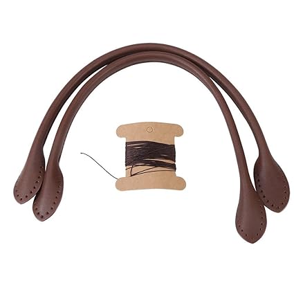 Leder Taschengriff Leder Taschenriemen Taschenhenkel mit Gewinde Schwarz Braun Beige Optional(Braun)