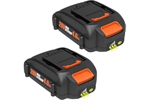 4.0Ah 2Pack 20V Battery Replacement for Worx Battery 20V WA3525 WA3520 WG151s WG251s WG255s WG540s WA3578 WG155s WG545s WG890