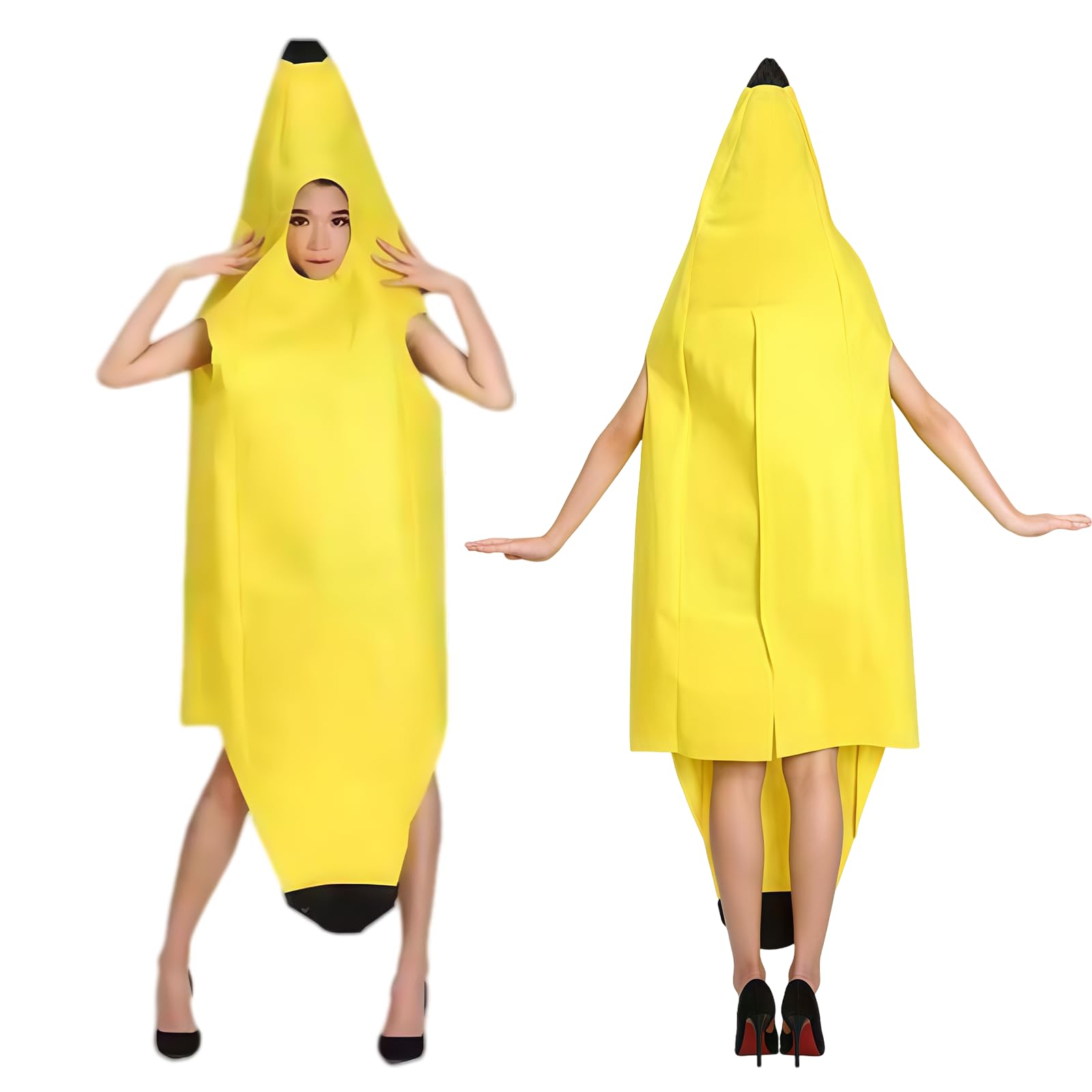 GWAWG Banana Costume,Adult Halloween Costumes,Lightweight and Comfortable Banana Costume Adult,Easy to Wear and Remove Funny Costume for Adults for Halloween, Parties for Men and Women