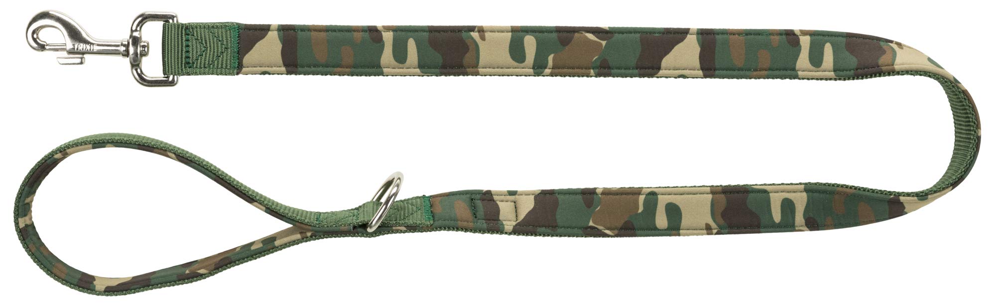 TRIXIE Premium Dog Lead L - XL, 1.00 m 25 mm in Camouflage/Forest Green - Sturdy Dog Lead with Practical Hand Loop - for Large to Very Large Dogs - 1987323