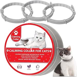 Lequiven Cat Calming Collar 3 Pack Calming Collar For Cats Kitten Pheromone Anti Anxiety Calm Collars Adjustable Waterproof Collar Up To 15 Inches Fit For Small Medium Large Cats Grey Pet Supplies Amazon Com