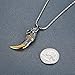 Men's Stainless Steel Tribal Lion Horn Biker Pendant Necklace, 23