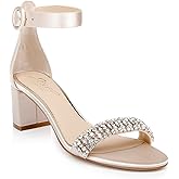 Jewel Badgley Mischka James Ankle Strap Block Heel