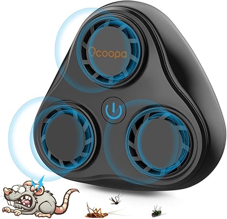 Amazon 最新進化版 三スピーカー ネズミ駆除 超音波 虫除け器 強力 Ocoopa 害虫駆除器 ネズミ撃退器 超音波 電磁波 有効範囲約250 約150畳 蚊取り ねずみ ゴキブリ 蚊 虫 アリ ノミ ハエ ダニ シロアリ ハチ クモ対策器 省エネ 静音無毒 コンセント式 黒
