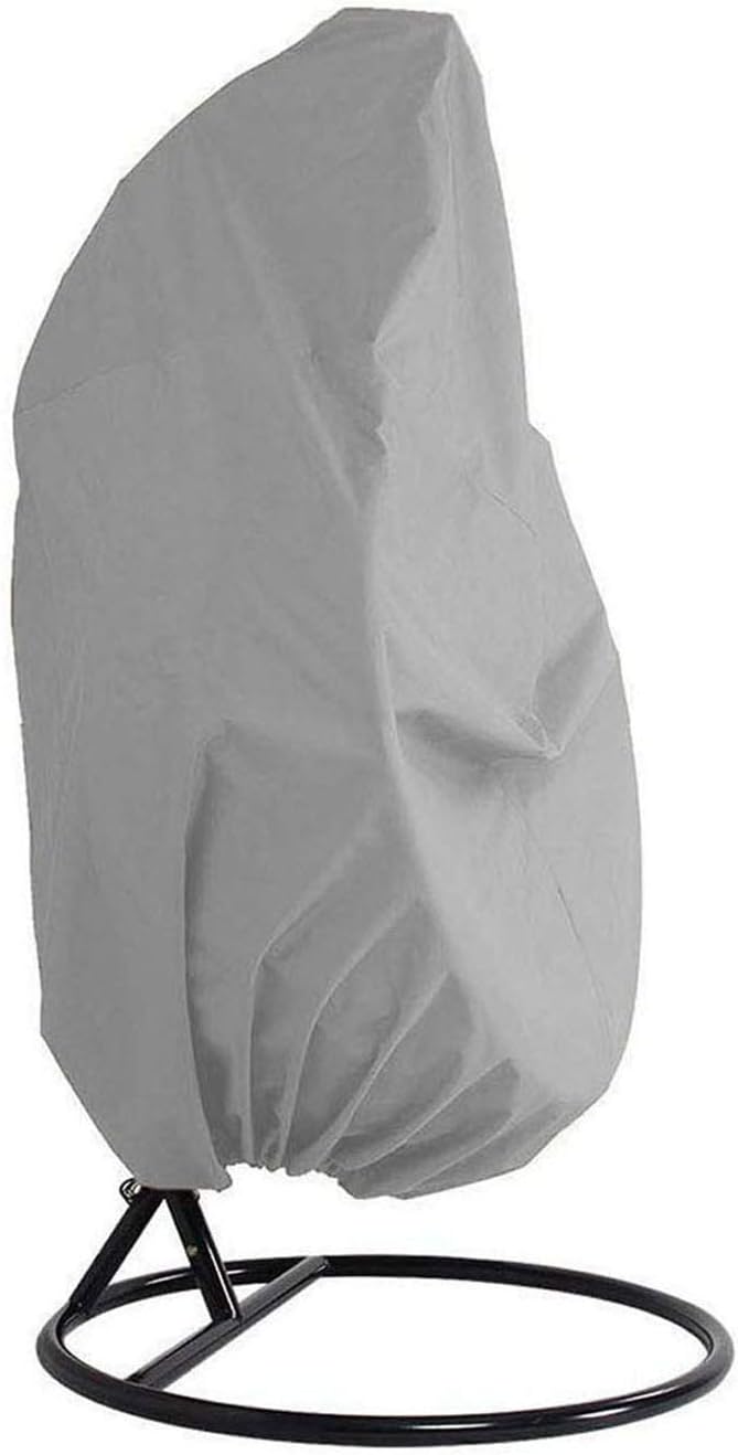 Xinyanmy Patio Hanging Chair Cover Waterproof 210D Oxford Fabric with PVC Lining Swing Chair Cover Veranda Patio Egg Chair Cover with Storage Bag 190x115CM