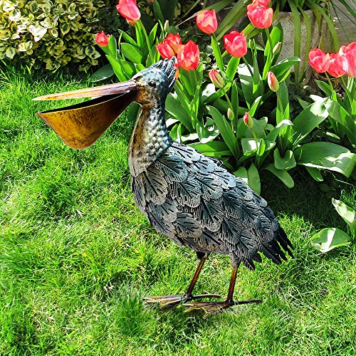 Chisheen Solar Light Pelican Metal Garden Art Outdoor Yard Statues and Sculptures ... (Multi-Solar) - Thumbnail 4