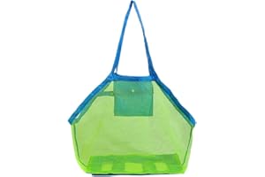 EXKOKORO Ultra Large Mesh Beach Bag Tote, Beach Toys Organizer Storage Bags, Toys & Shell Bag Stay Away from Sand the Beach