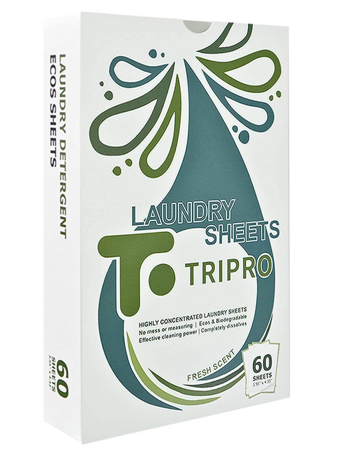 Photo 1 of Laundry Detergent Sheets Travel Laundry Sheets Fresh Linen, Eco-Friendly Liquidless Washer Sheets, 60 Sheets