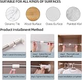 Hershii Expandable Window Shower Curtain Tension Rod 25.4mm Diameter view 7