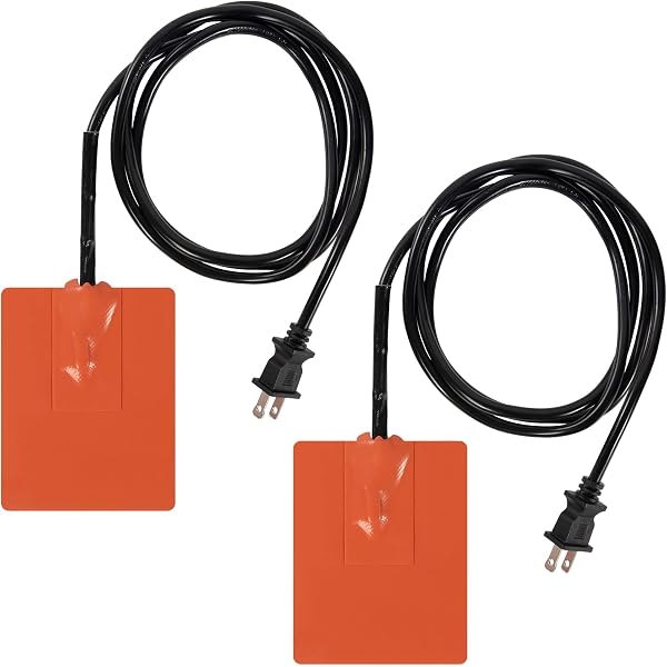 Amazon.com: Silicone Pad Heater - 2pcs 4 * 5in Car Engine Oil Pan Heater  with 194°F Thermal Protector u0026 68 Power Cord, Self-adhesive Warmer for  Automotive (120V 150W) : Automotive