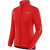 qualidyne Women's Thermal Cycling Jacket Windproof Fleece Lined Softshell Warm Winter Running & Outdoor Biking Coat